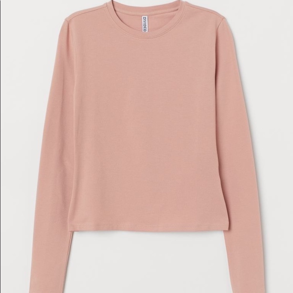 NWT H&M Dusky Pink Long Sleeve Top